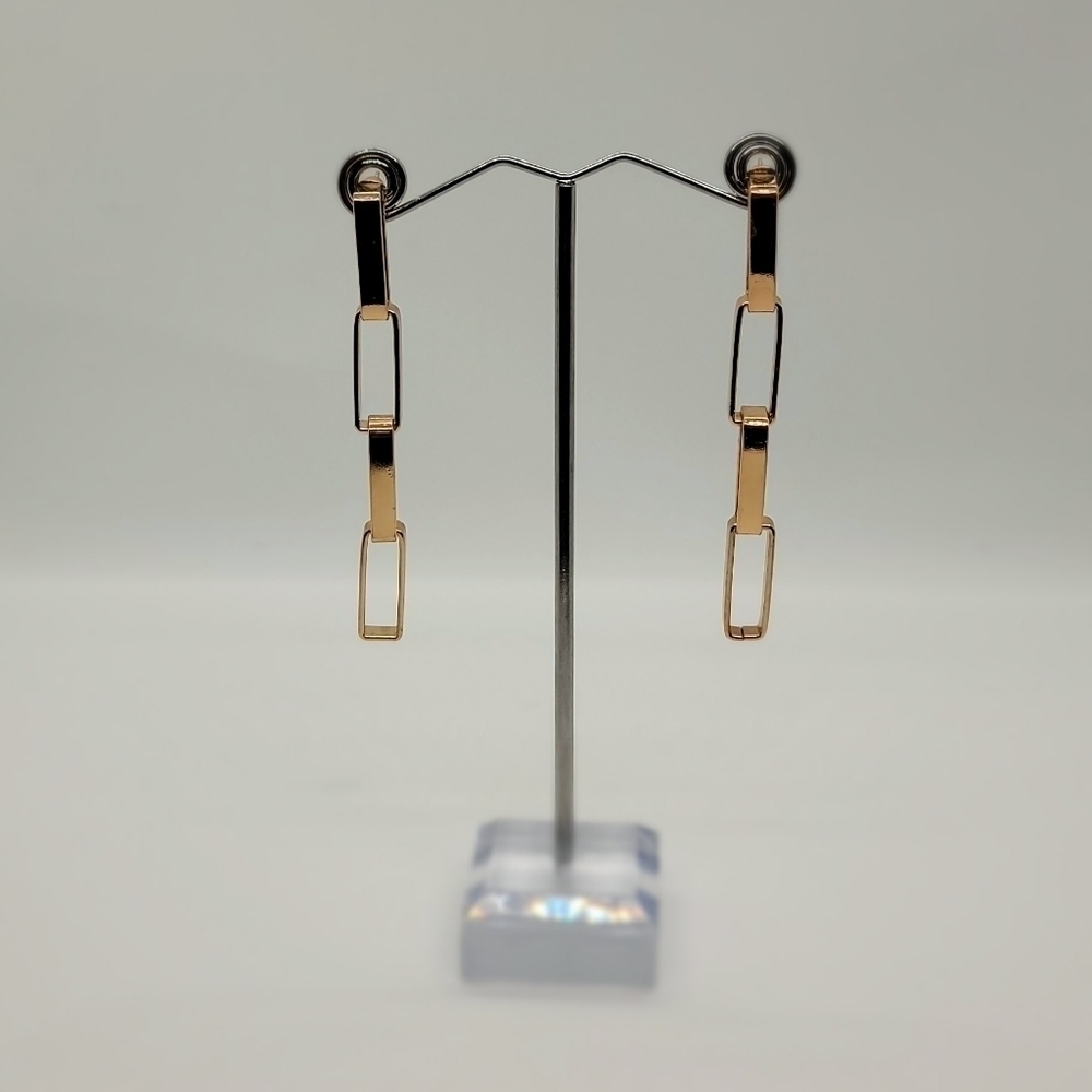 GOLD colored chainlink earrings